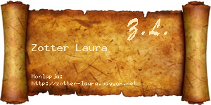 Zotter Laura névjegykártya
